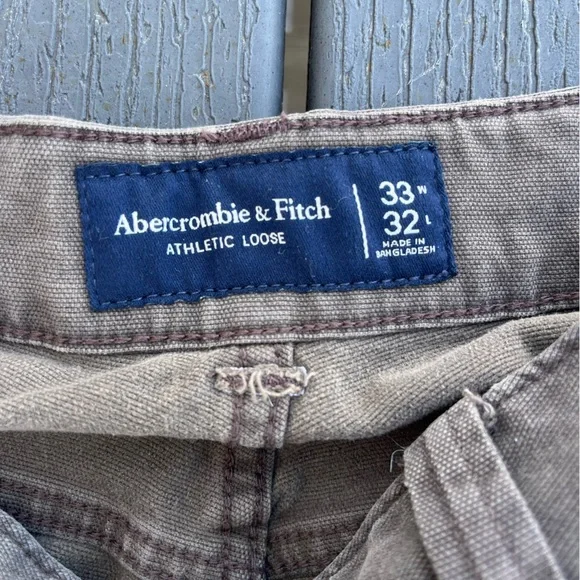 Abercrombie & Fitch Jeans Men’s 33x29 Brown Carpenter Athletic Loose Y2K - Picture 4 of 9